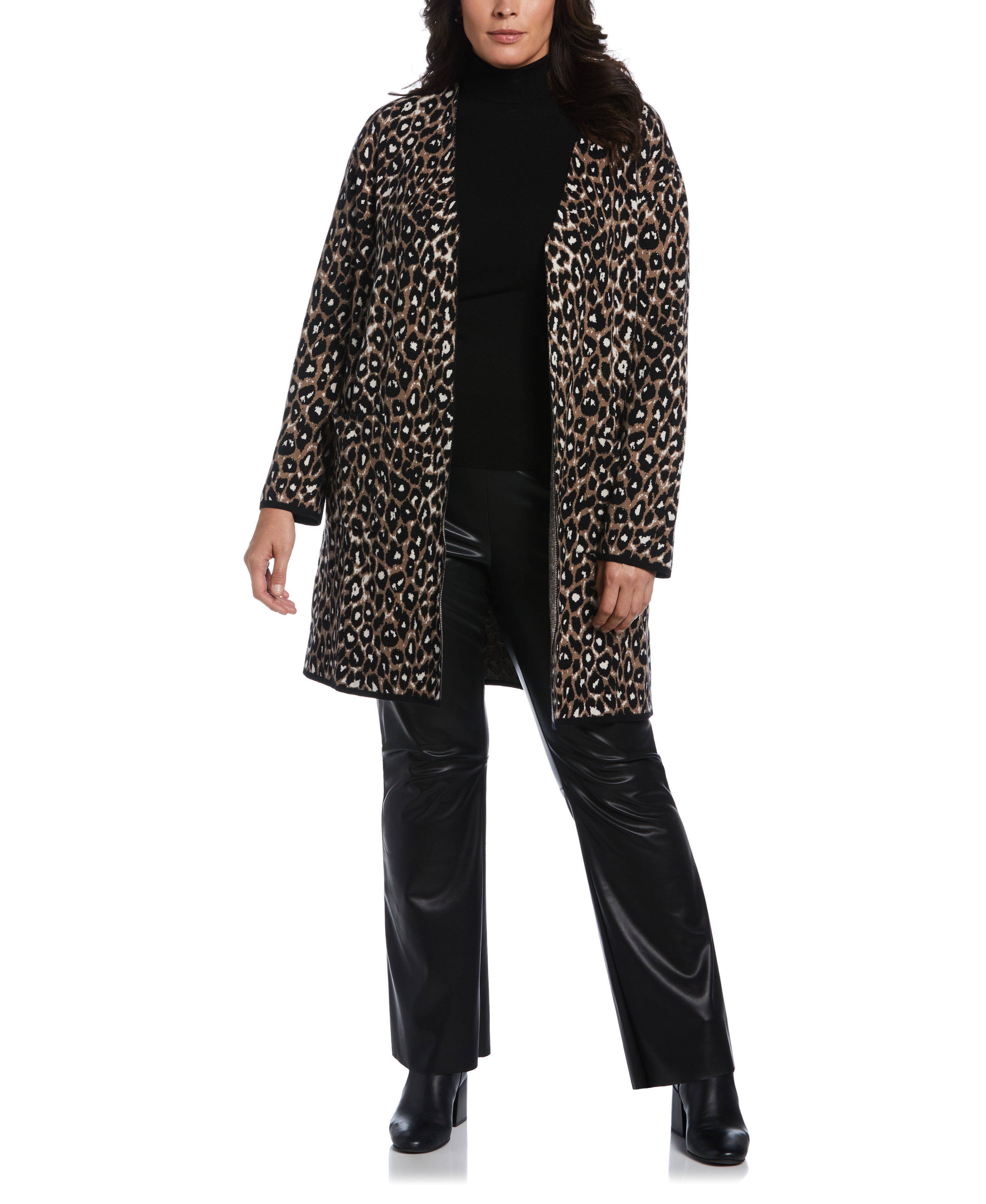 Faux Leather High Waist Boot Cut Pant