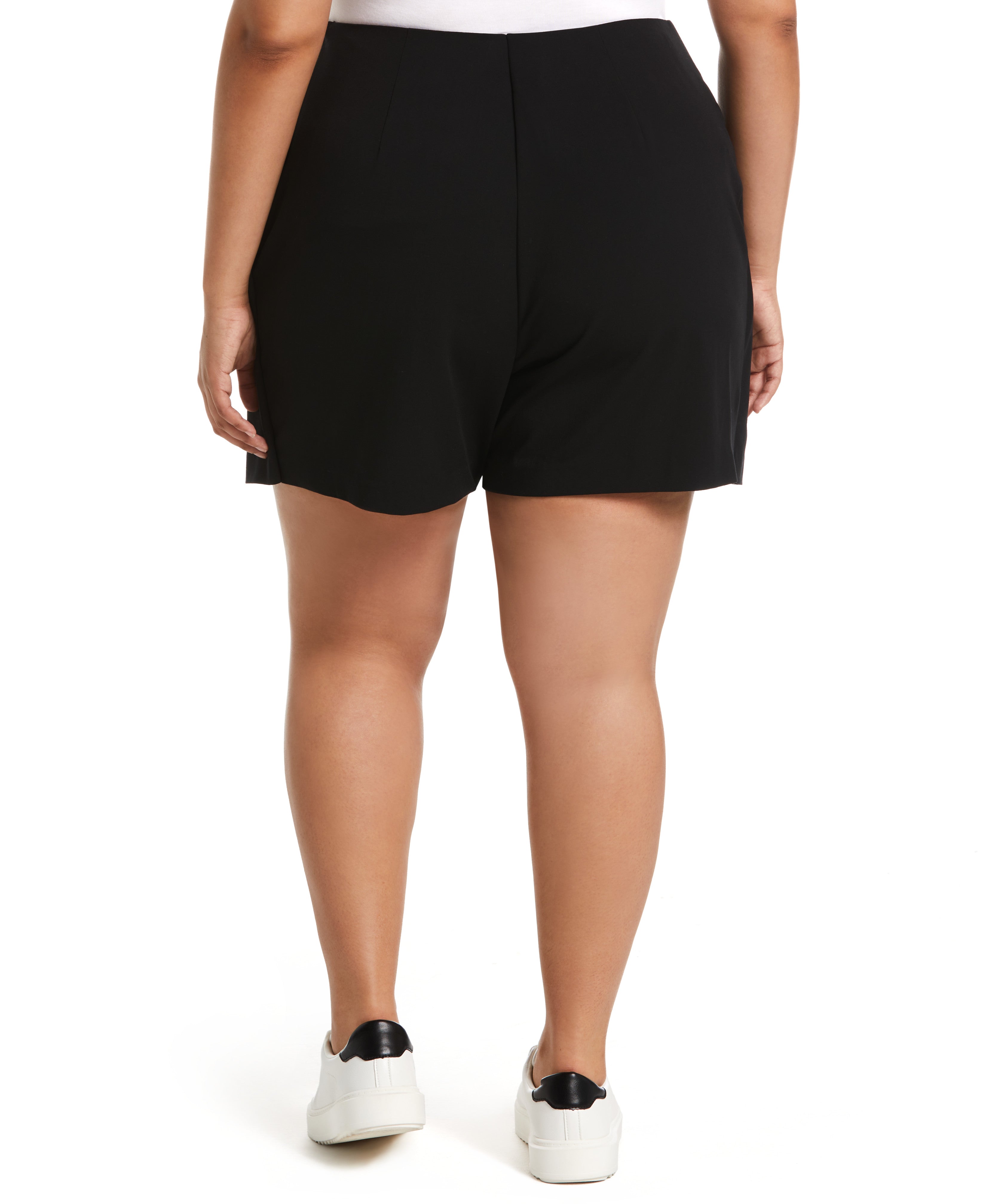 Plus Size Classic Fit Skort with Front Slit