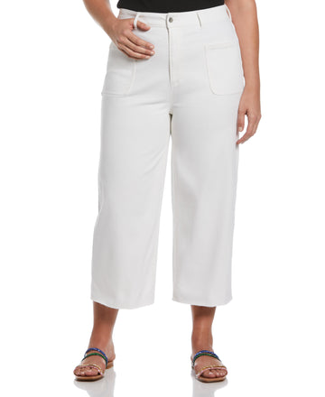 Plus Size Cropped Wide Leg Jean