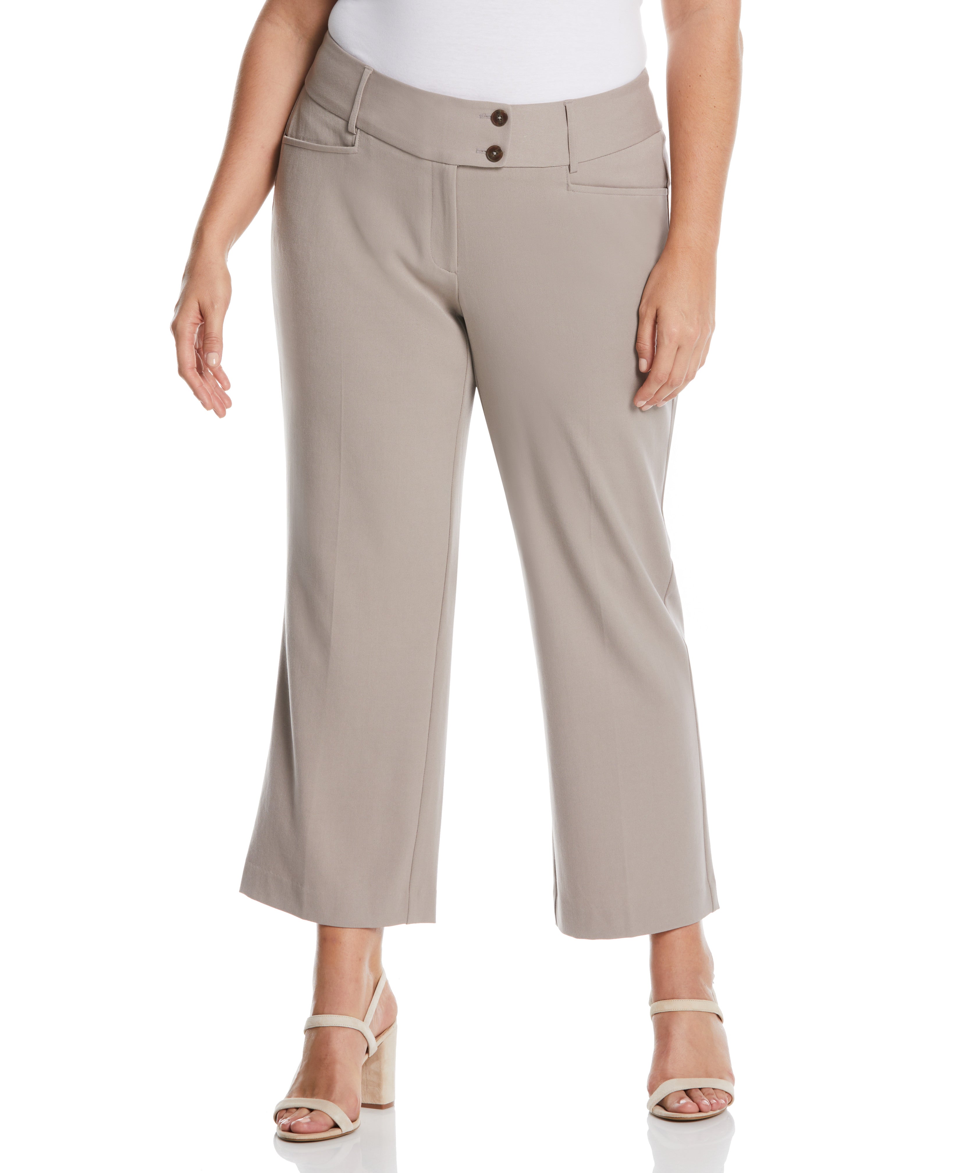 Plus Size Curvy Fit Short Length Boot Cut Pant - Curvy Fit