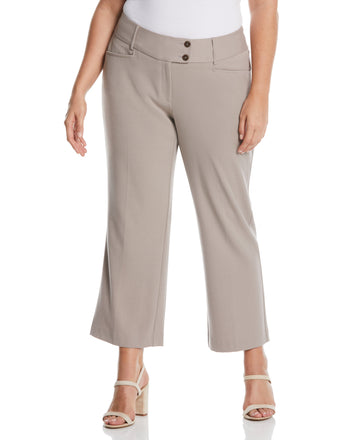 Plus Size Curvy Fit Short Length Boot Cut Pant - Curvy Fit