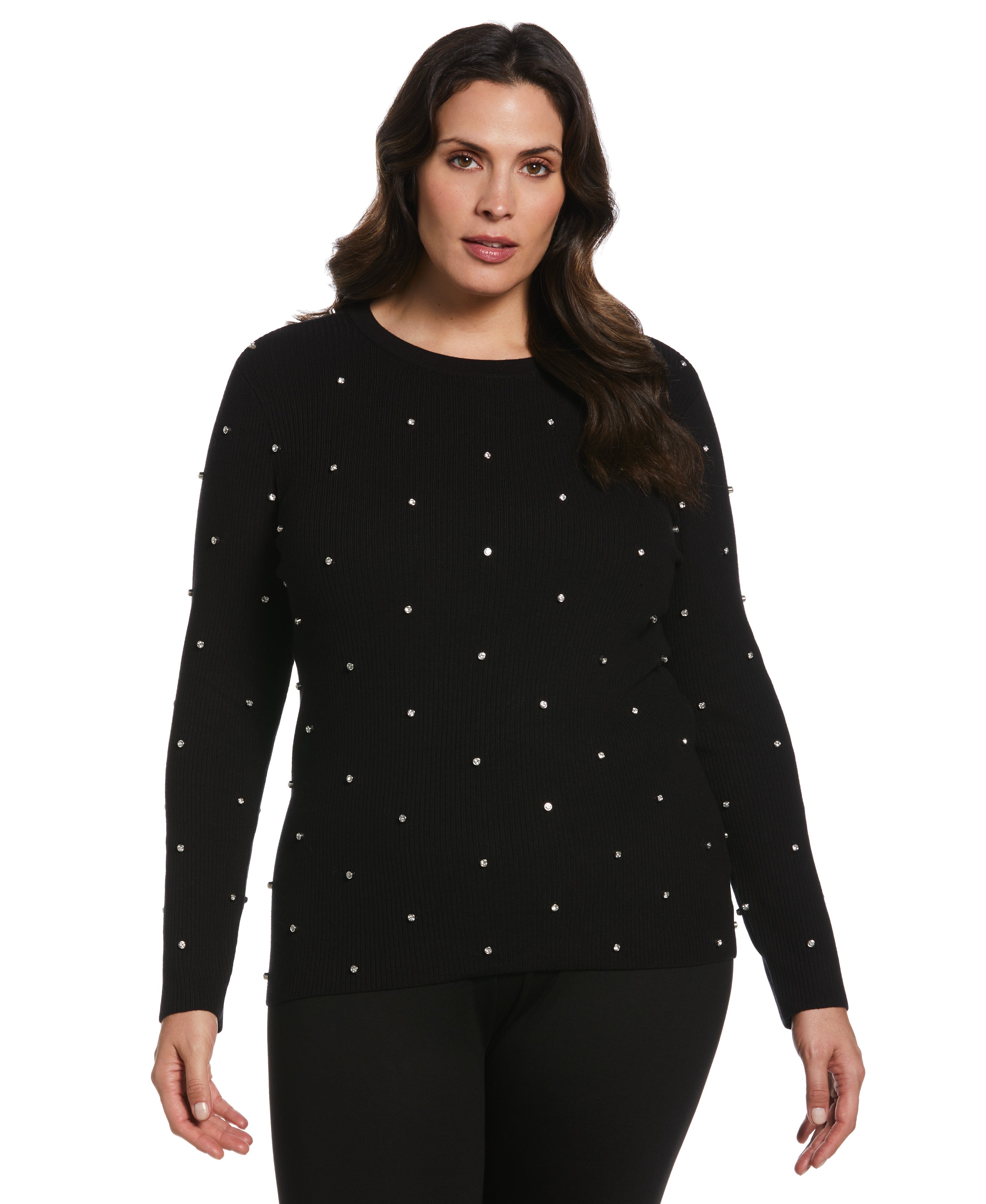 Plus Size Embellished Sweater