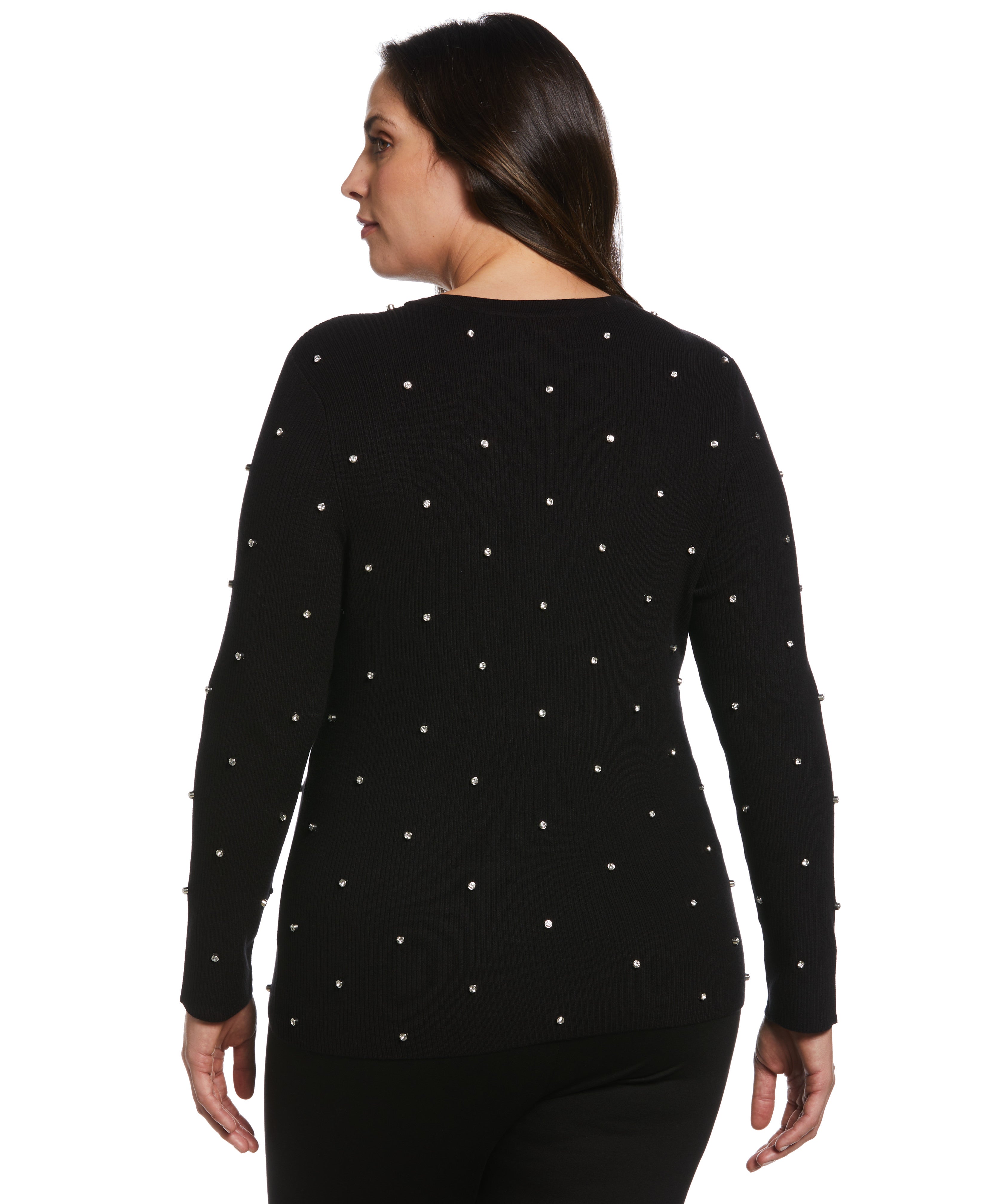 Plus Size Embellished Sweater