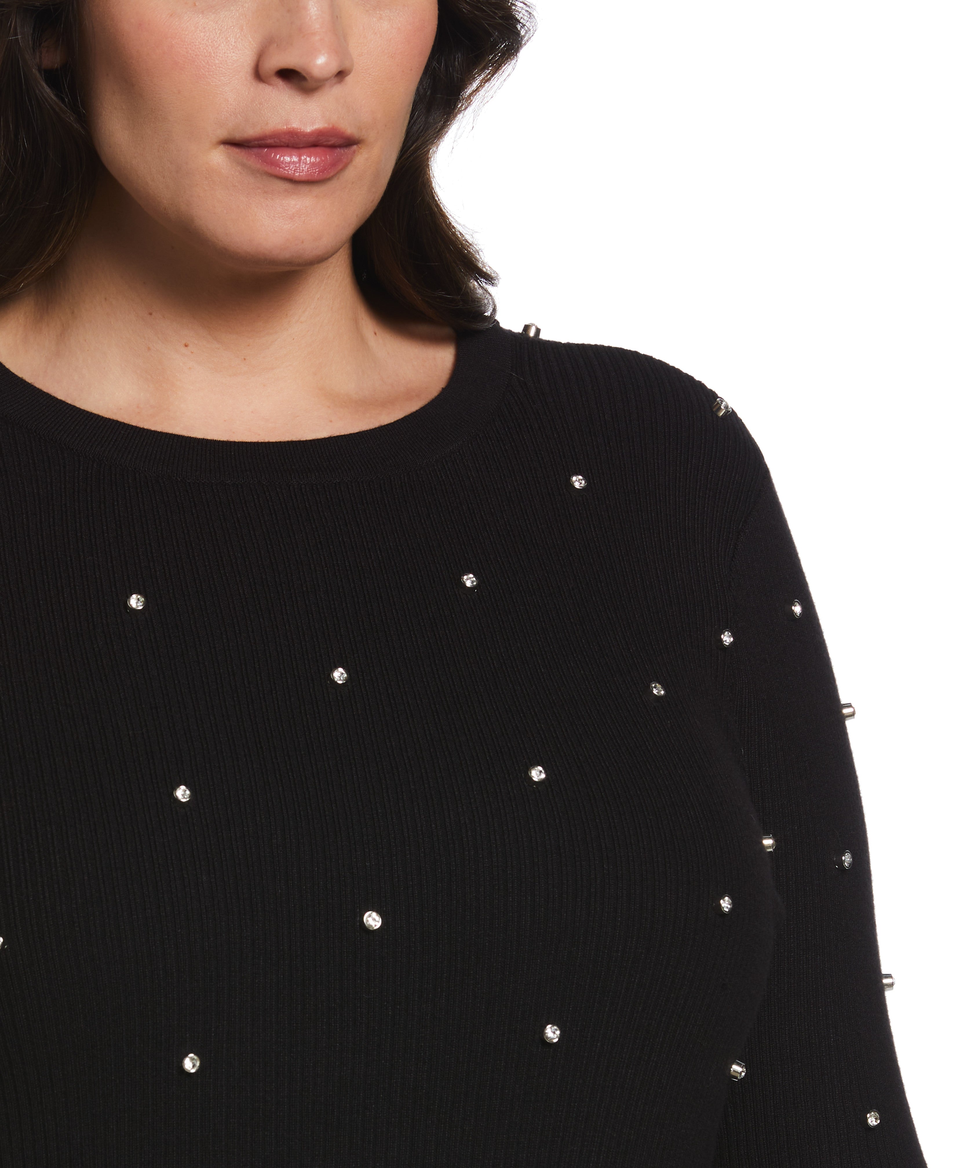 Plus Size Embellished Sweater