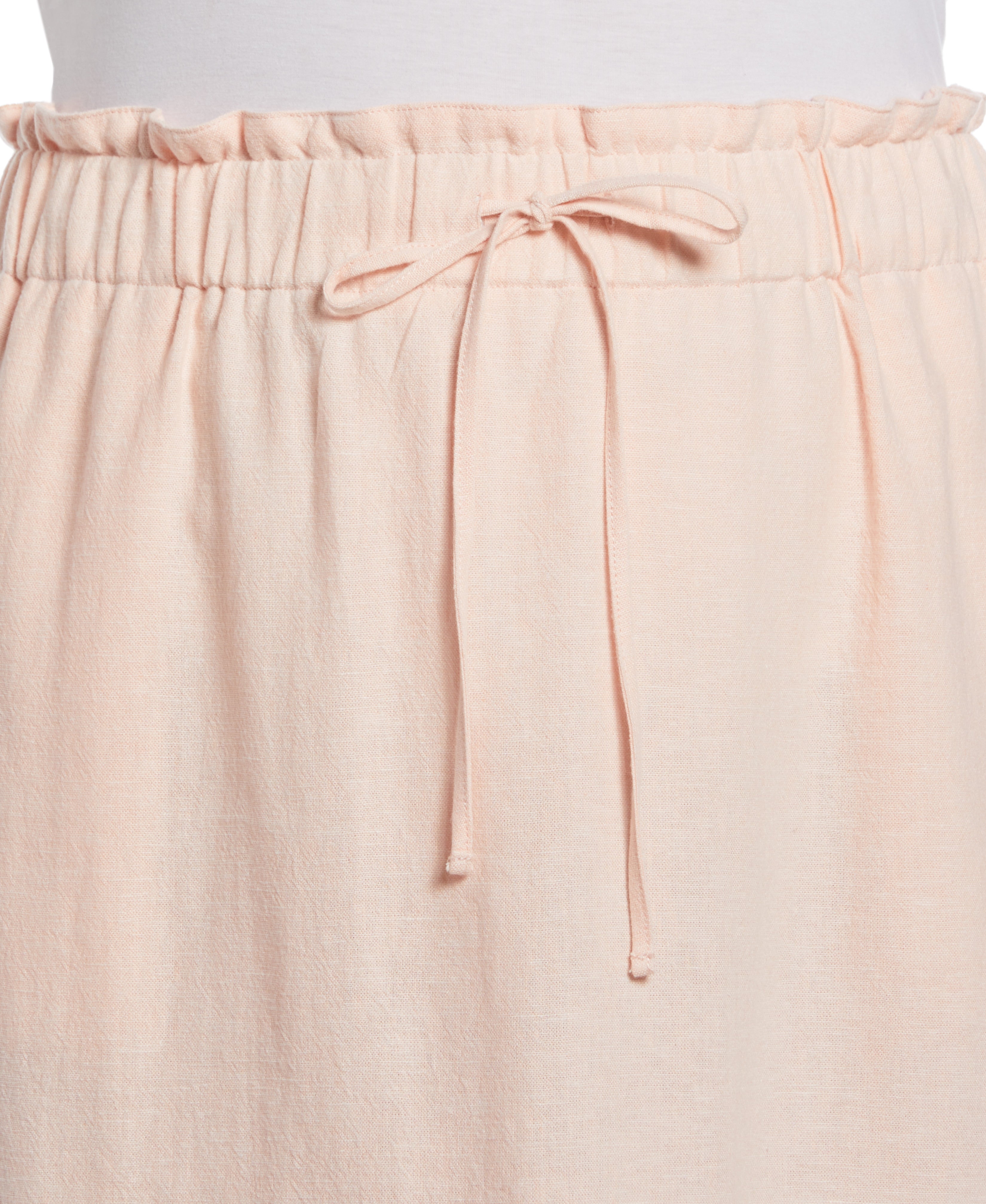 Plus Size Linen Blend Drawcord Skirt