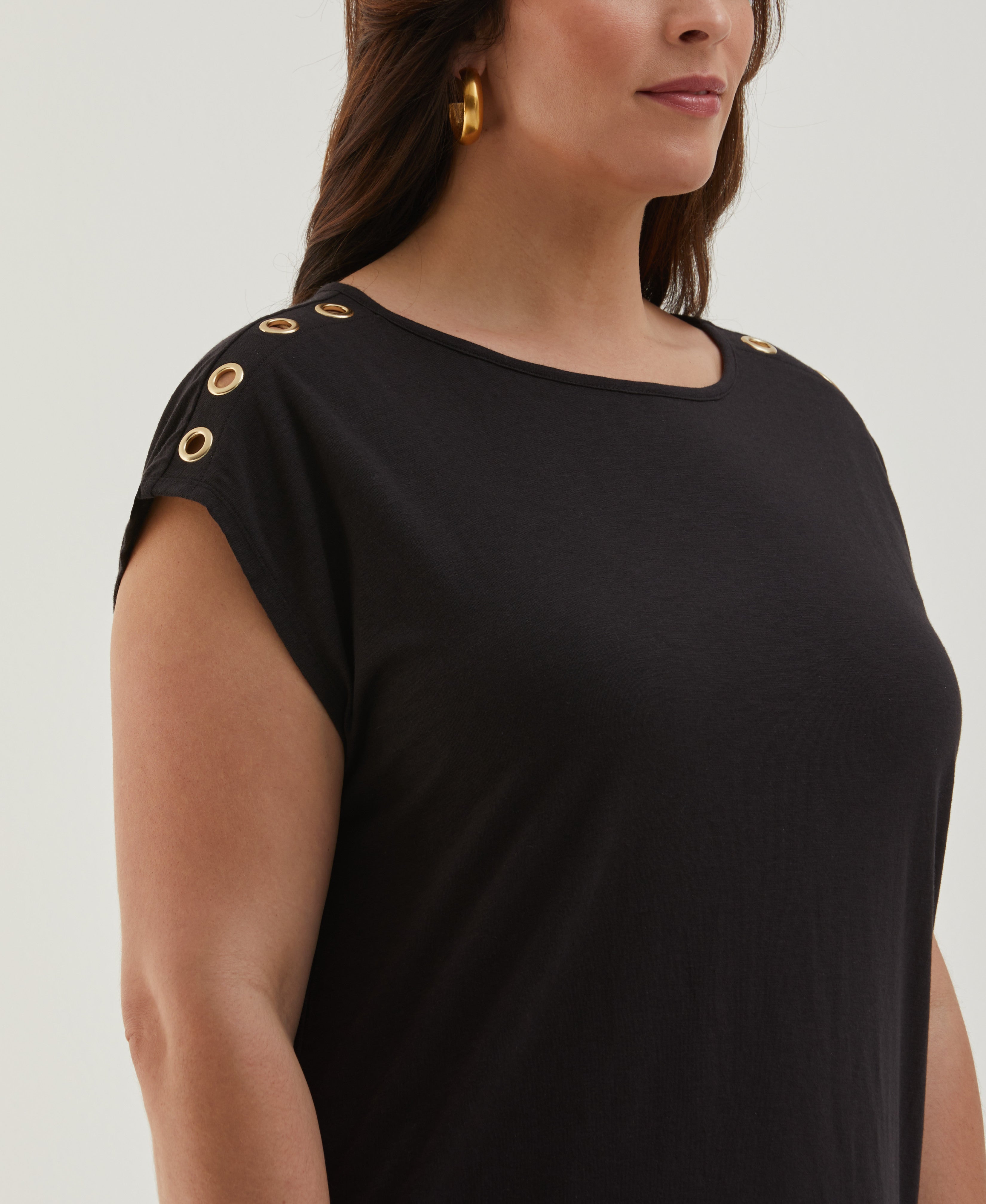 Plus Size Rivet Detail Tank Top