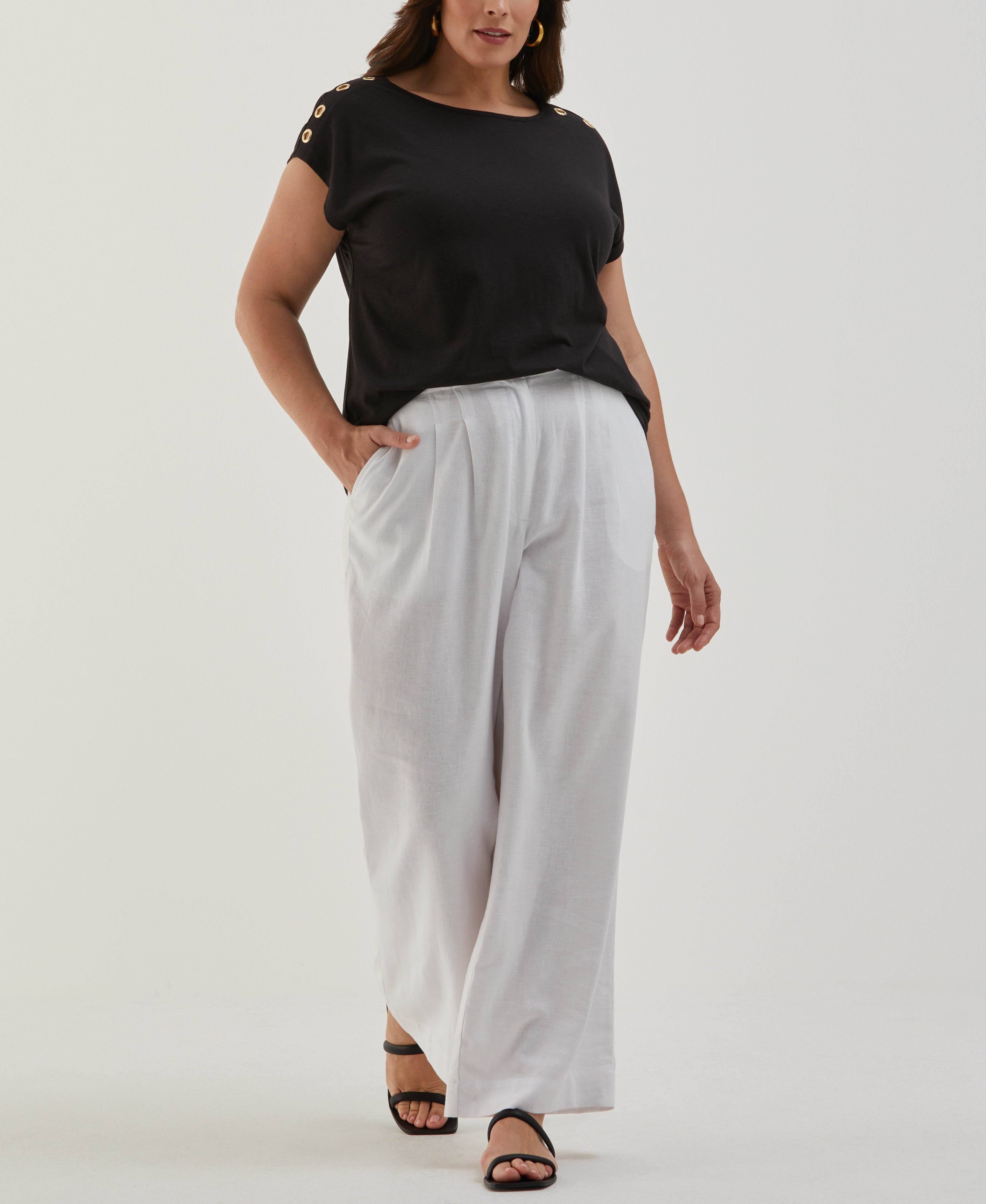 Plus Size Rivet Detail Tank Top