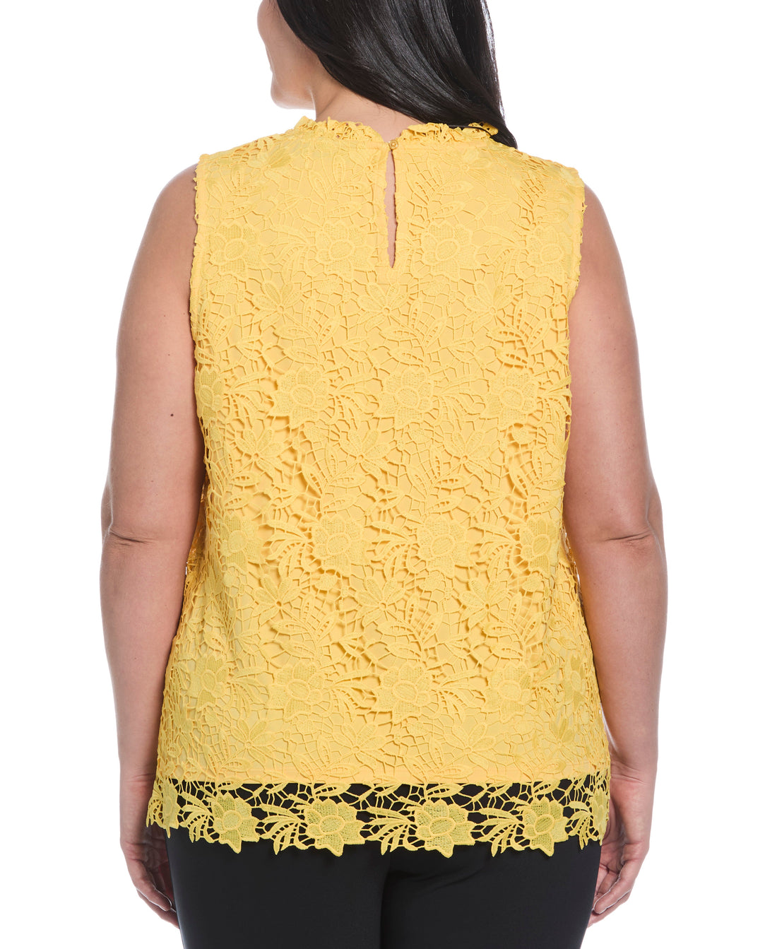 Plus Size Scalloped Lace Top