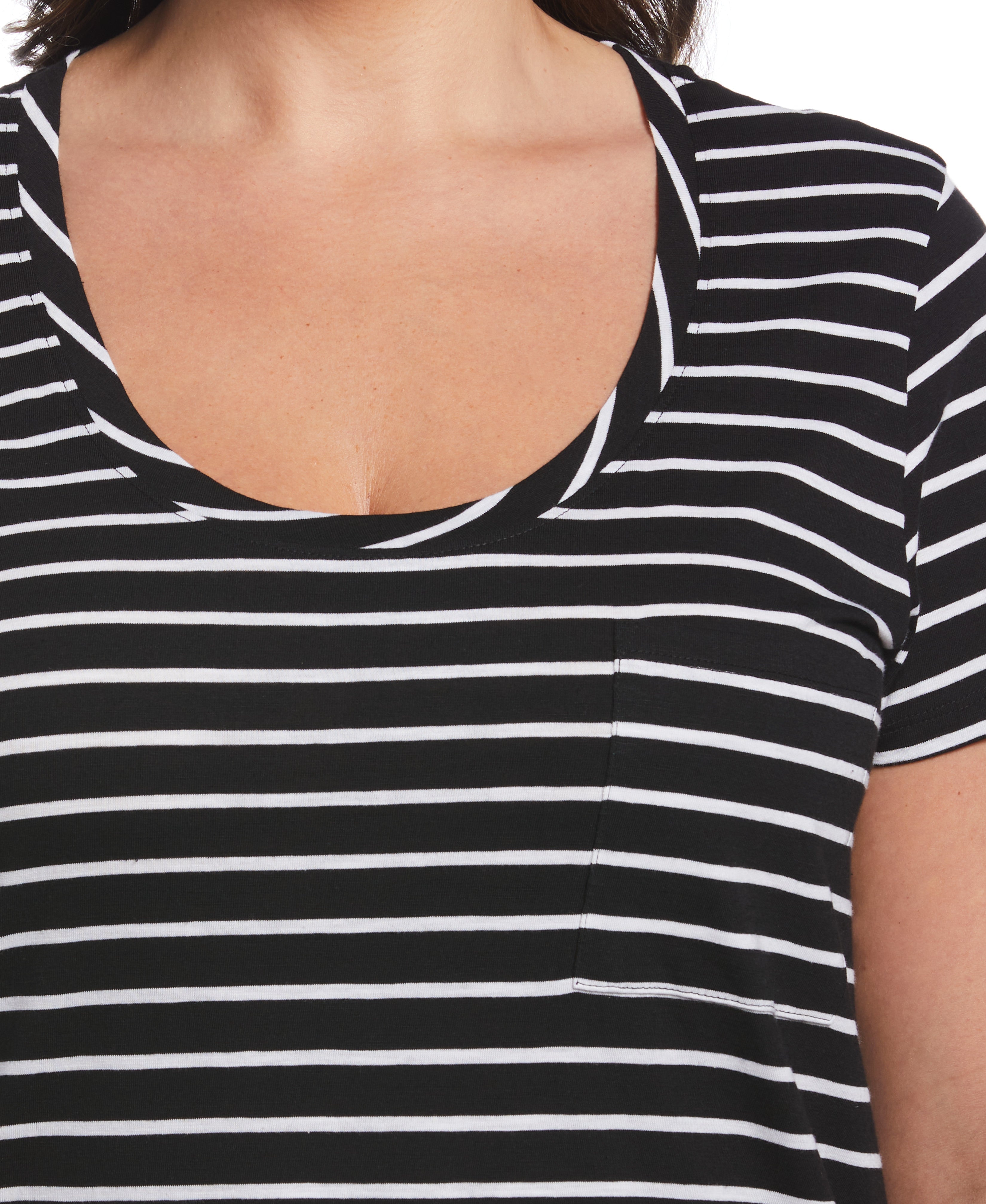 Plus Size Stripe Slub Tee