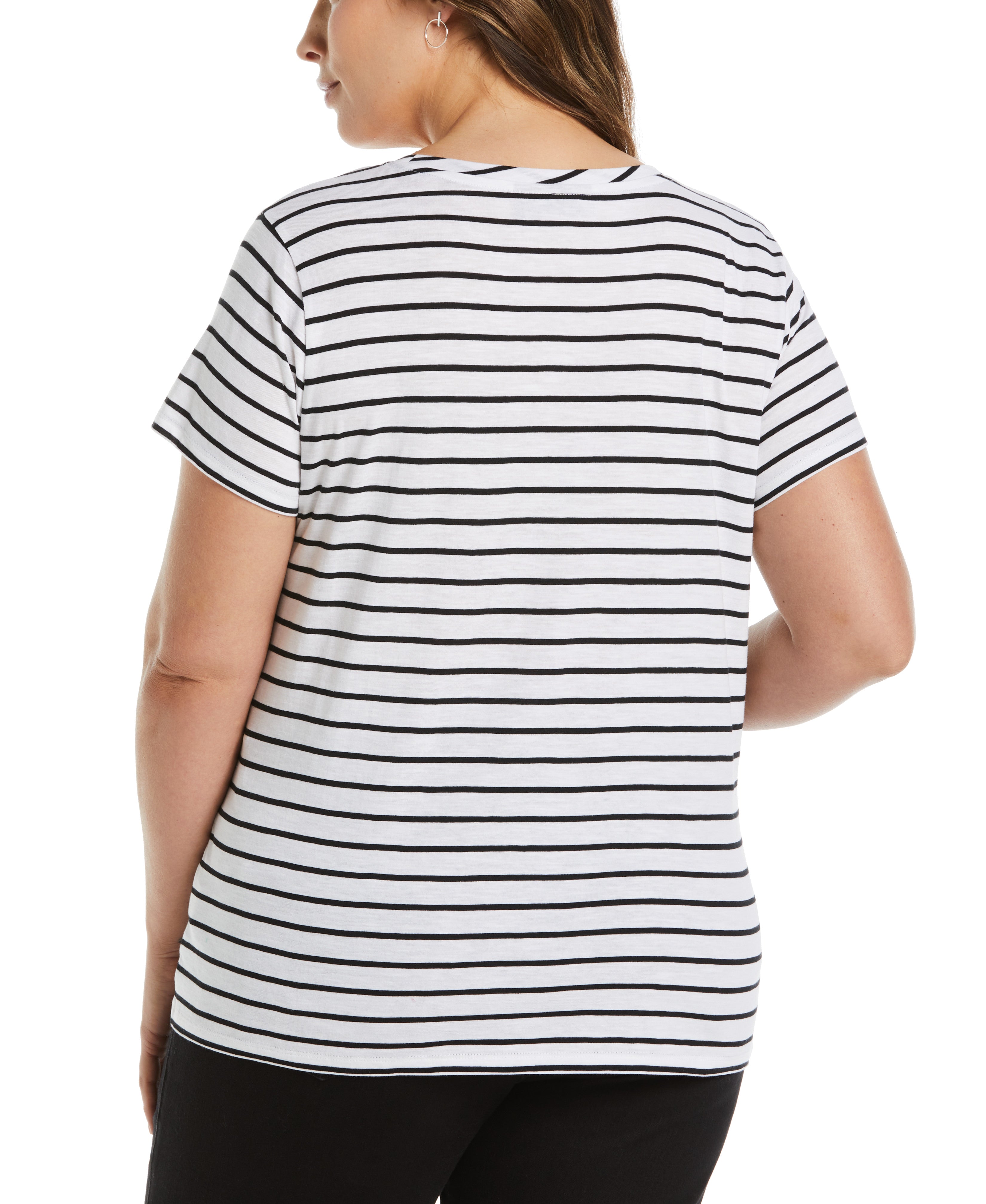 Plus Size Stripe Slub Tee