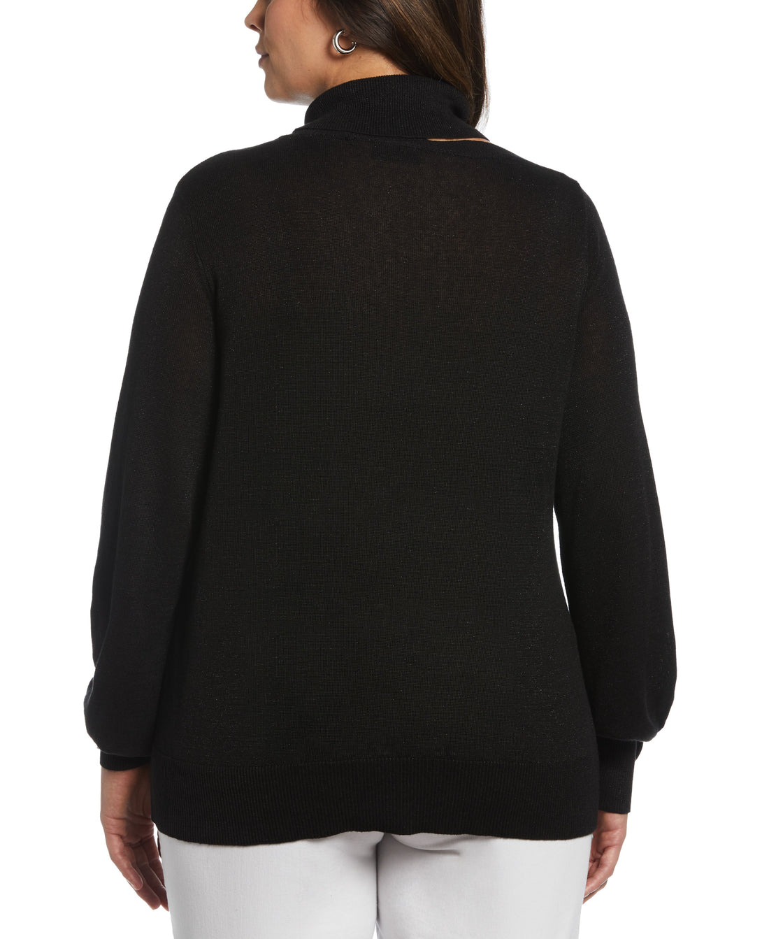 Rib Trim Cut Out Sweater