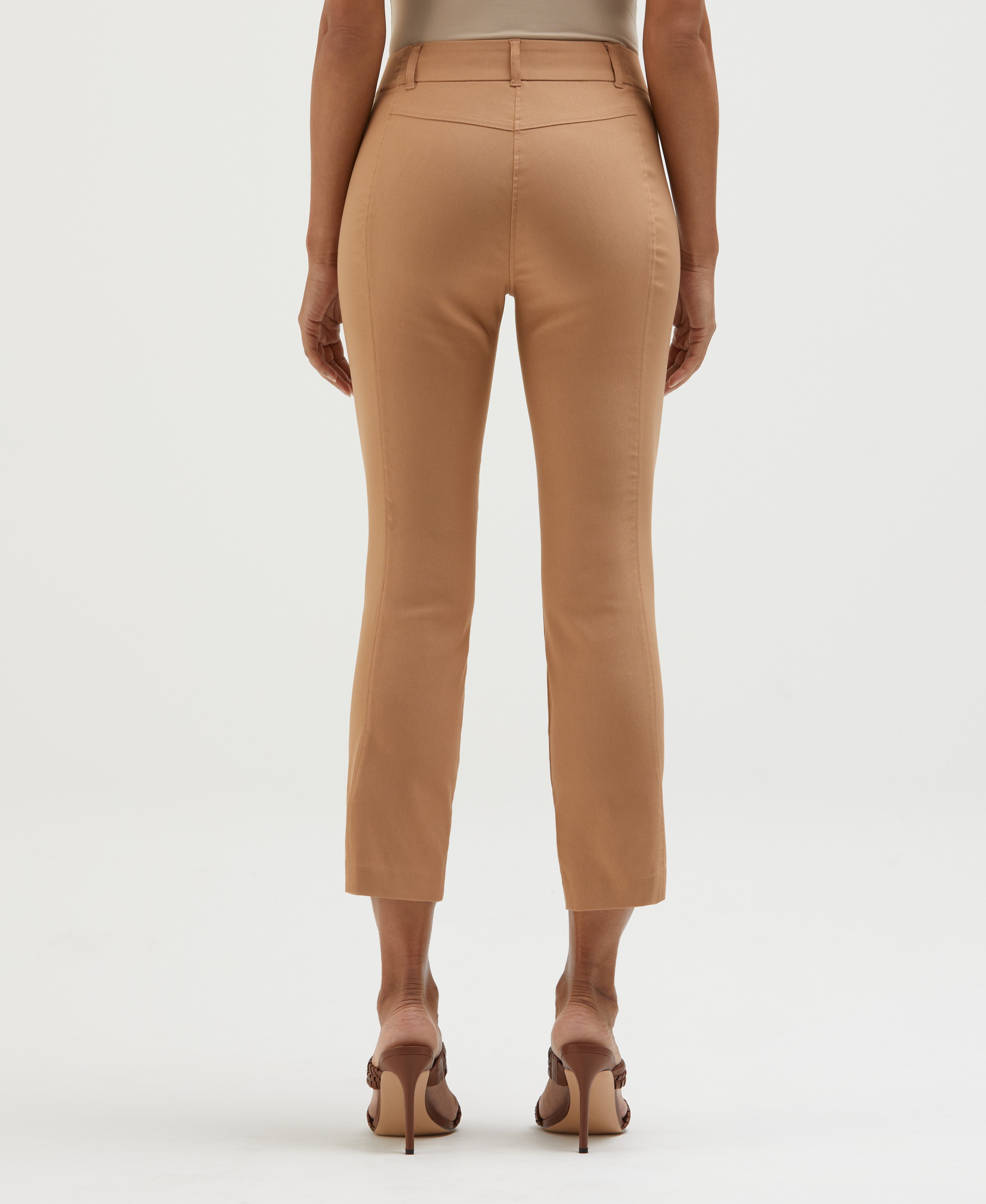 Satin Luxe Straight Leg Crop Pant