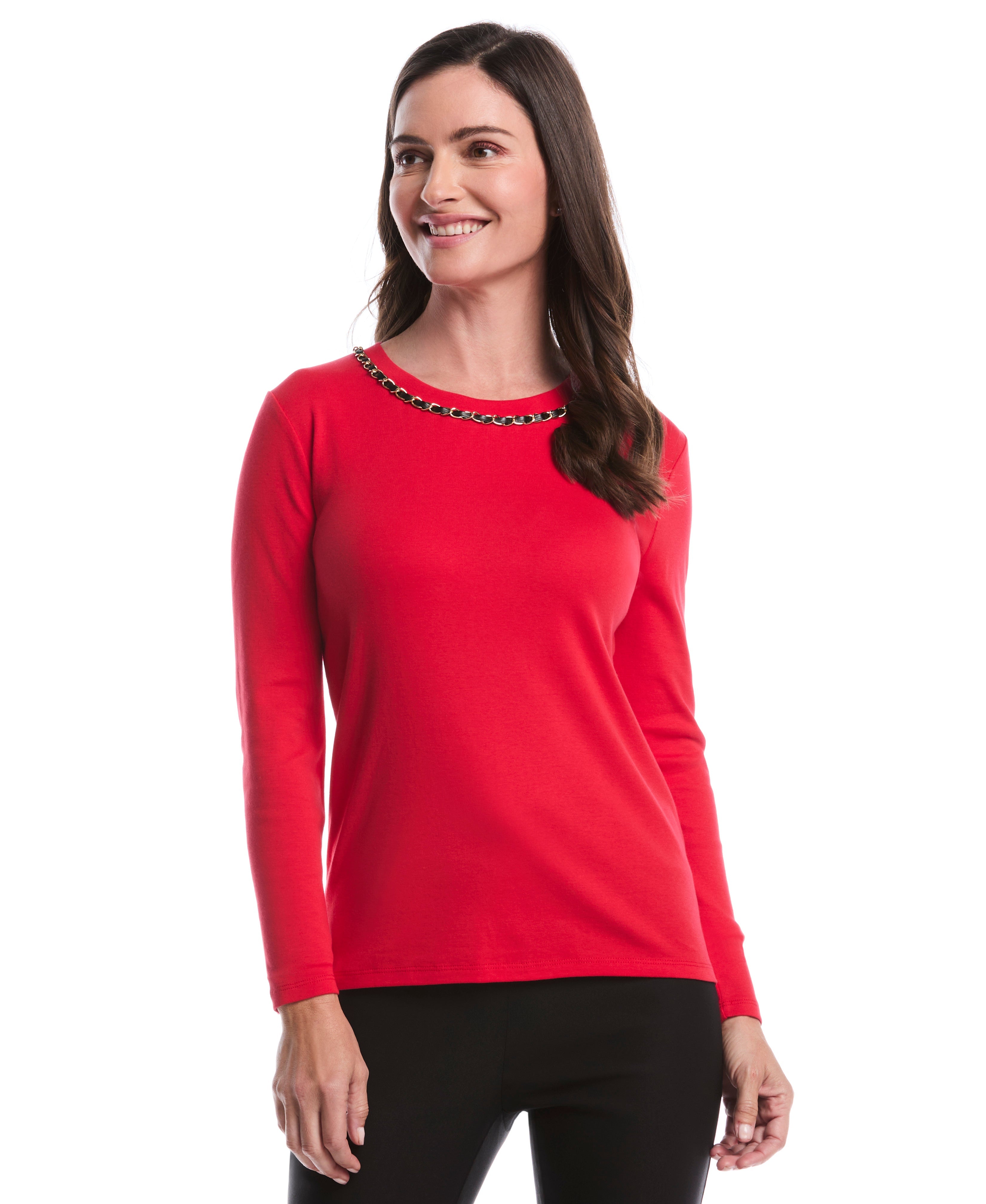 Chain Neck Detail Top