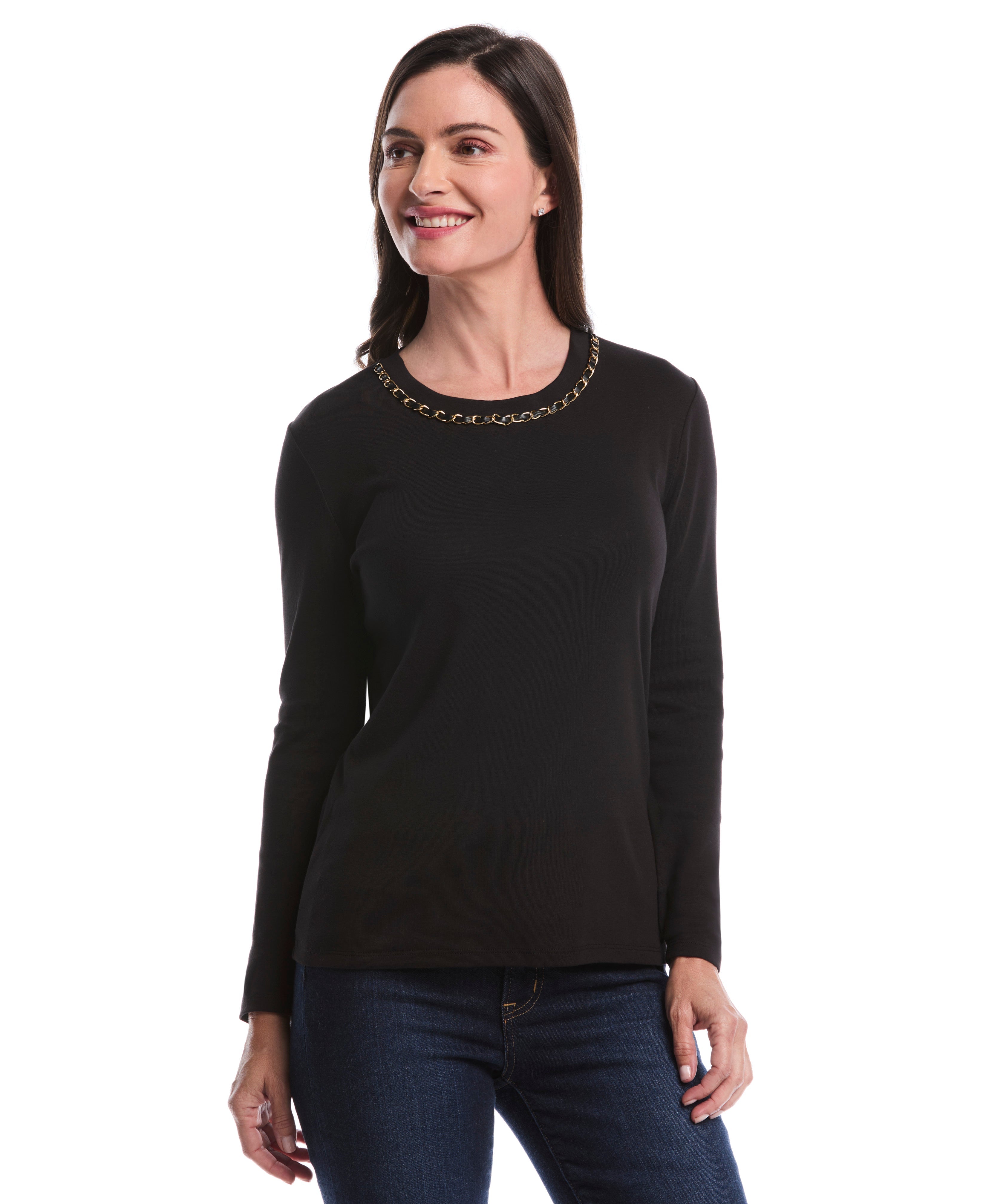 Chain Neck Detail Top