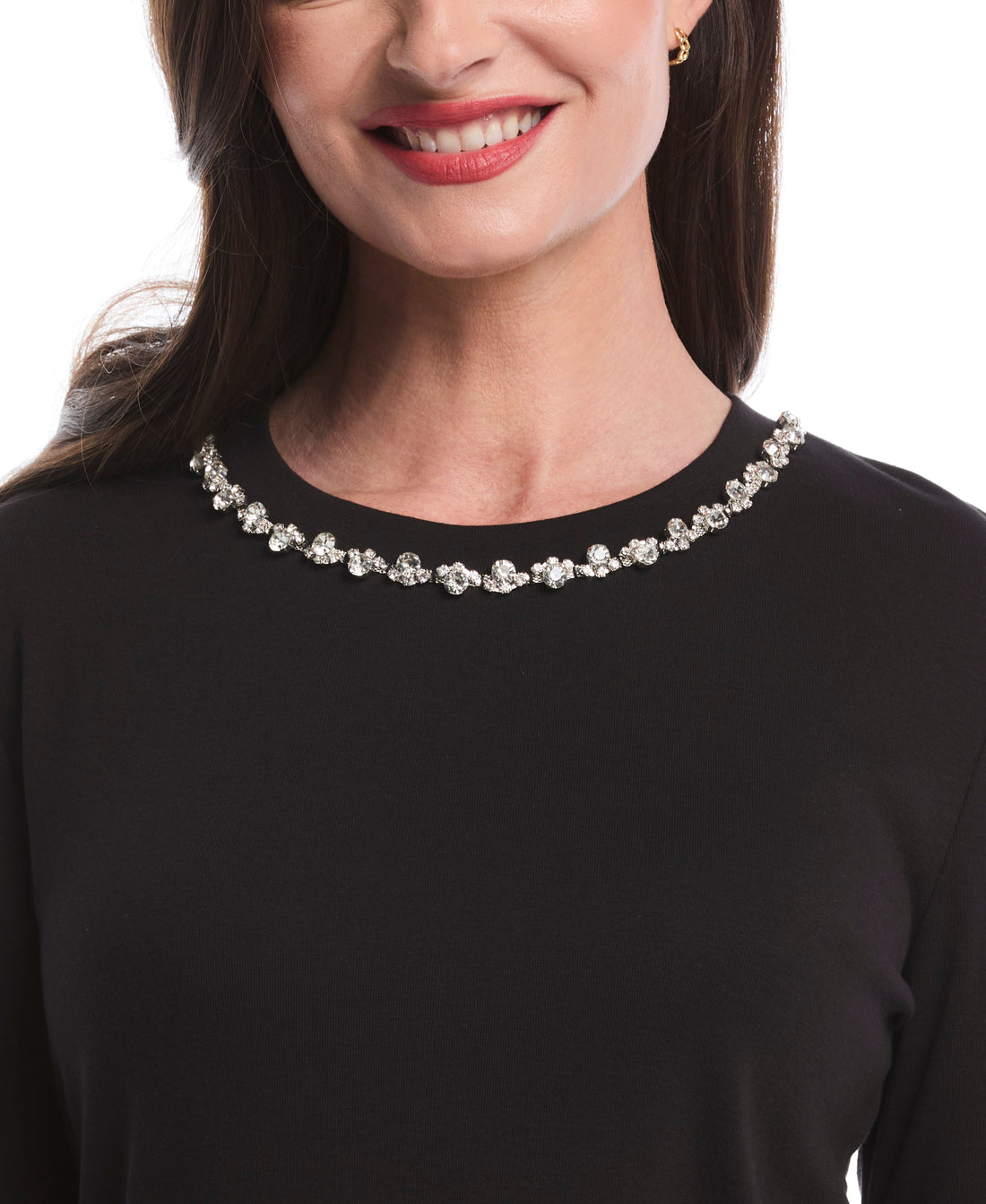 Embellished Neck Top